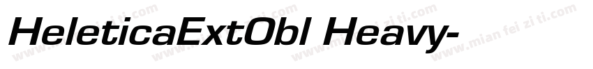 HeleticaExtObl Heavy字体转换